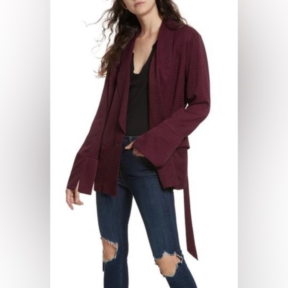 NWOT Free People Bonnie Blazer In Sangria Women's size XS